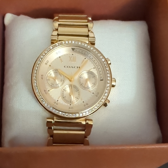 Coach Women's Gold Chronograph Watch - Picture 1 of 11